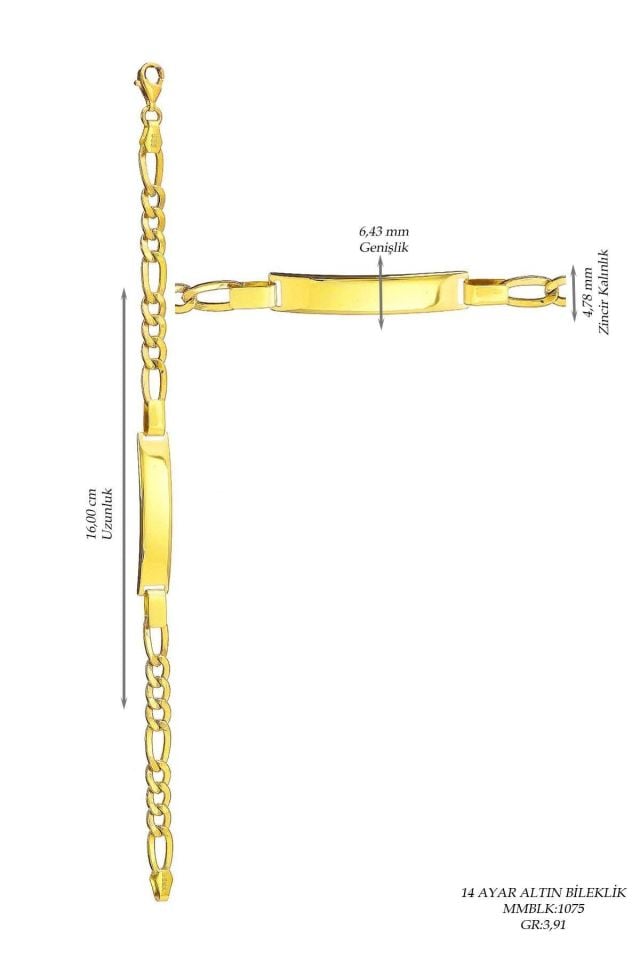 Prenses Pırlanta-Çocuk 14 Ayar Altın Künye