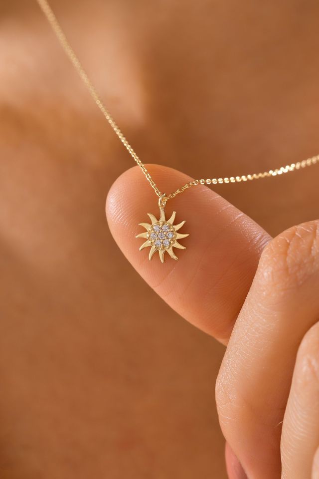 PRENSES PIRLANTA 14 Ayar Altın Güneş Kolye