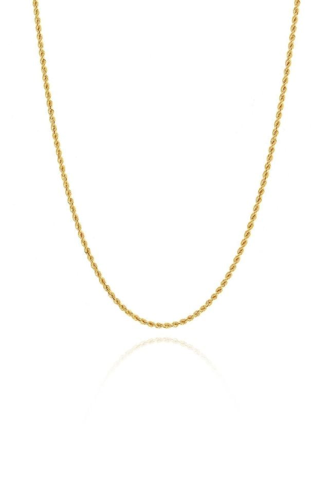 Prenses Pırlanta-14 Ayar Altın Halat Burgu Zincir Altın Kolye Modeli 60 cm