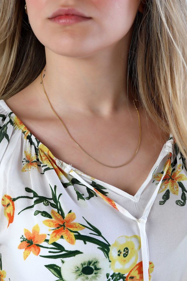 Prenses Pırlanta-14 Ayar Altın İtalyan Zincir