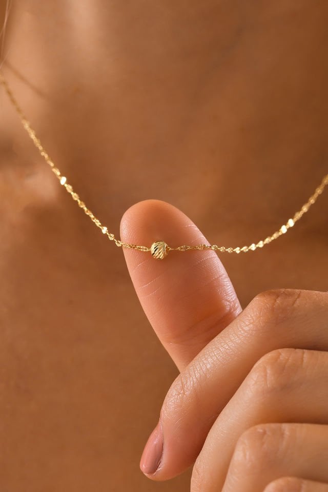 PRENSES PIRLANTA 14 Ayar Altın Dorika Toplu Aynalı Zincir Kolye (40cm,45cm,50cm,55cm)