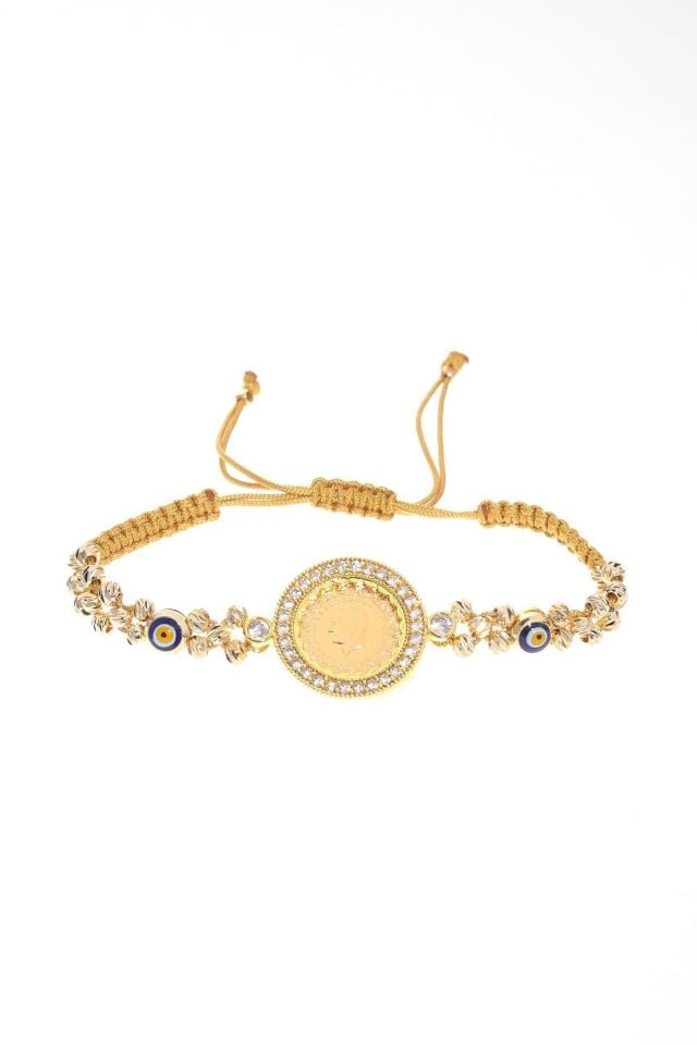 Prenses Pırlanta-Yeni Tarihli 22 Ayar Çeyrek Altın Altın Bileklik Modeli