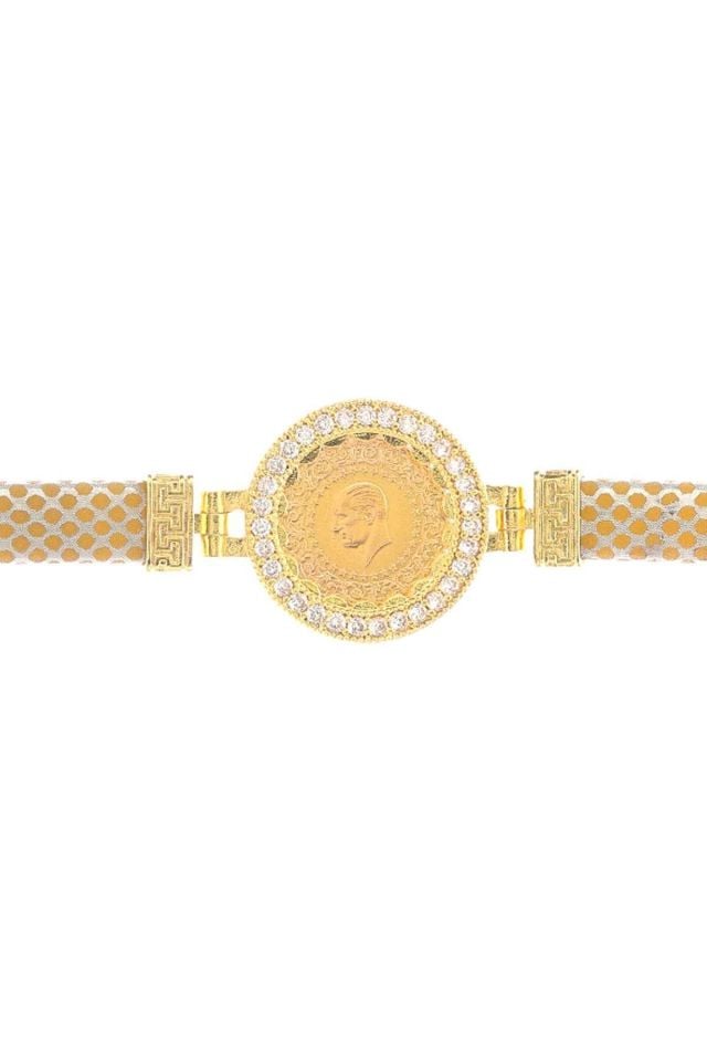 Prenses Pırlanta-Yeni Tarihli 22 Ayar Çeyrek Altın Altın Bileklik Modeli