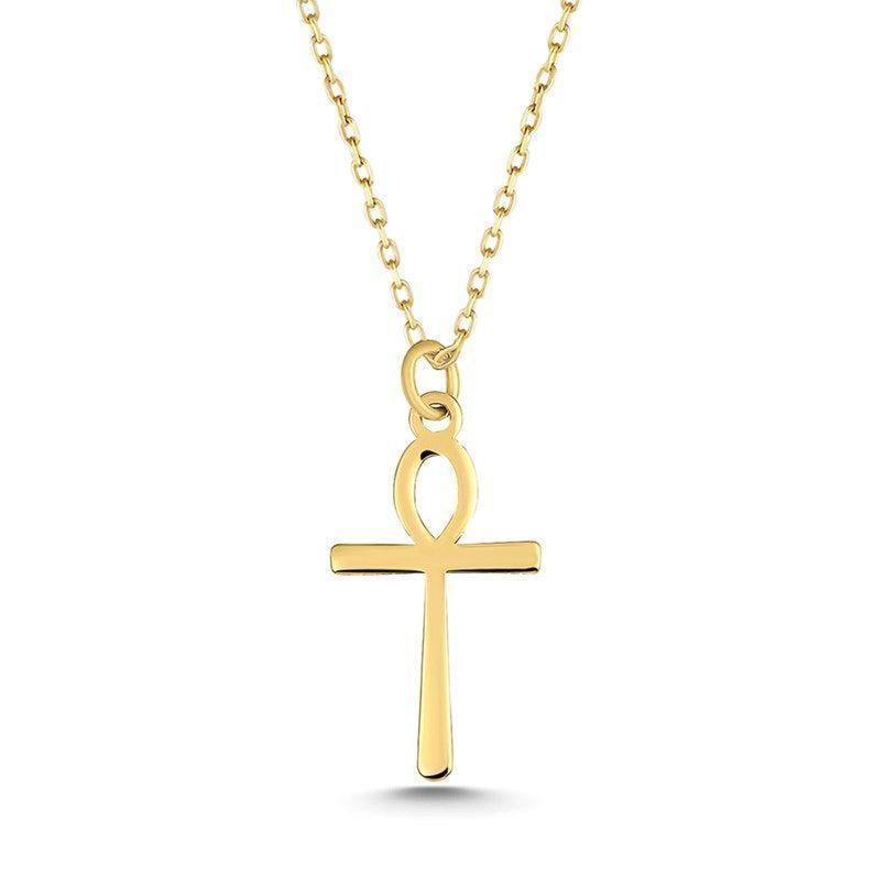 Prenses Pırlanta-14 Ayar Altın Feminist Altın Kolye Modeli ''45 cm''