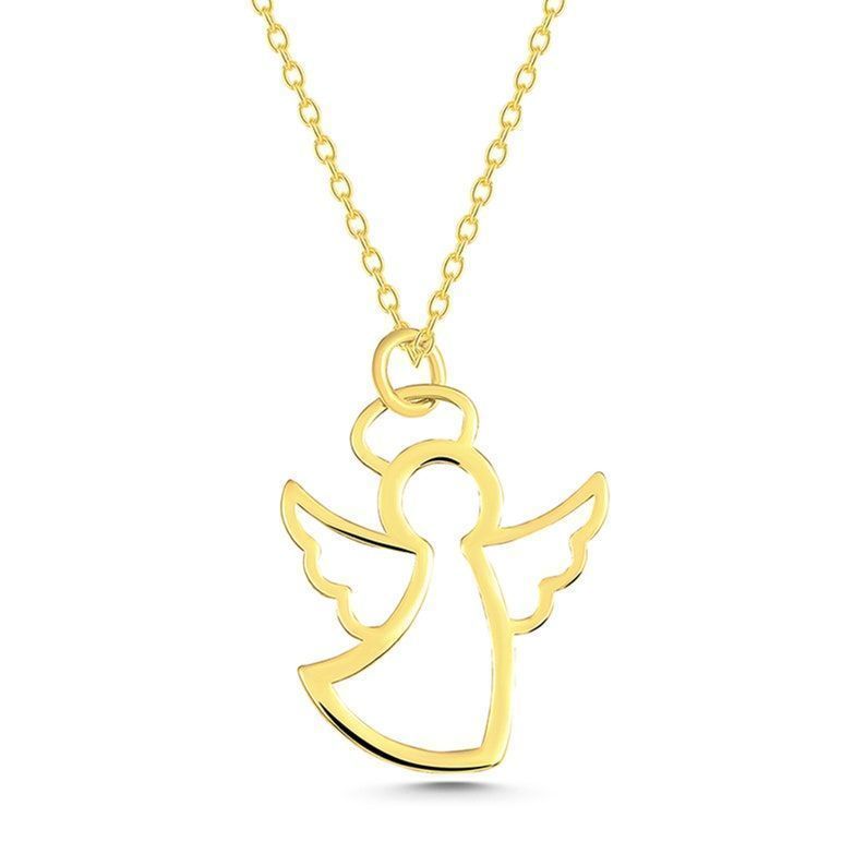 Prenses Pırlanta-14 Ayar Altın Melek Altın Kolye Modeli ''45 cm''