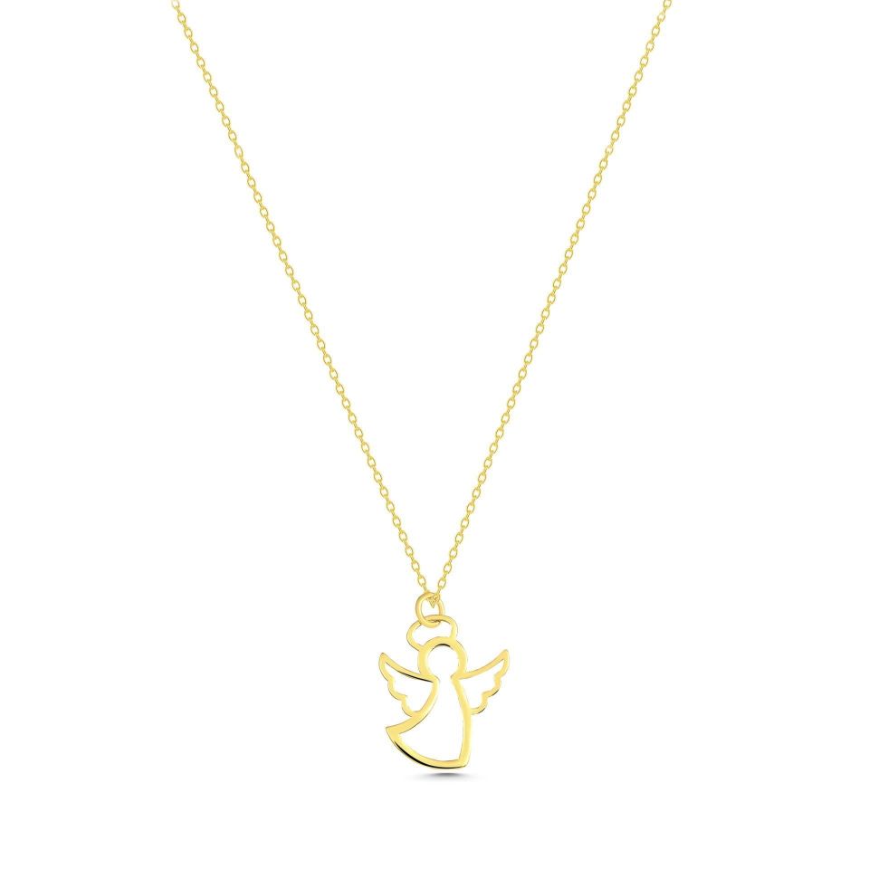 Prenses Pırlanta-14 Ayar Altın Melek Altın Kolye Modeli ''45 cm''