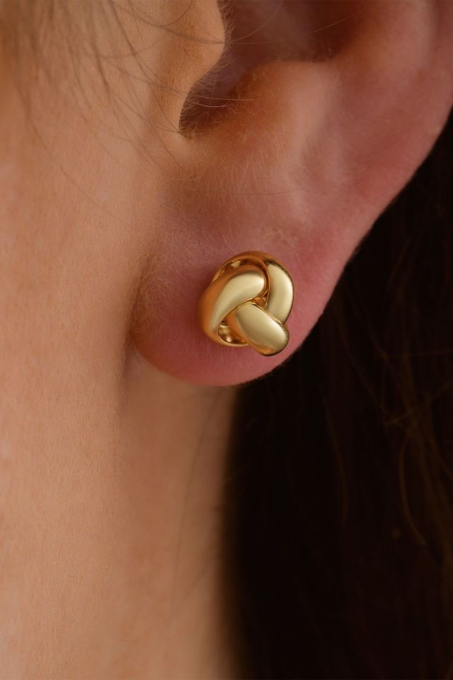 14 Ayar Altın Düğüm Küpe