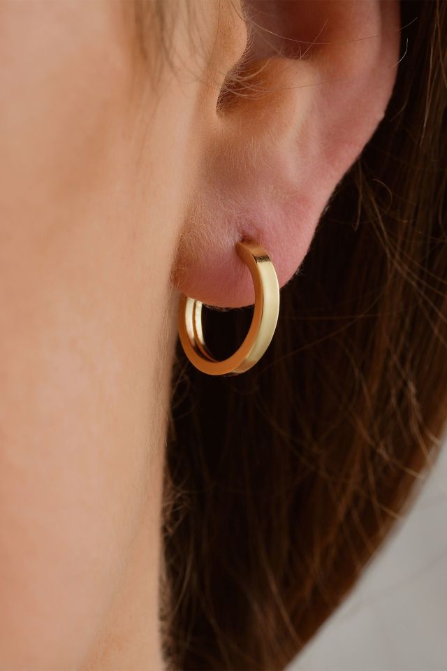 14 Ayar Altın Gizli Kilit Halka Küpe