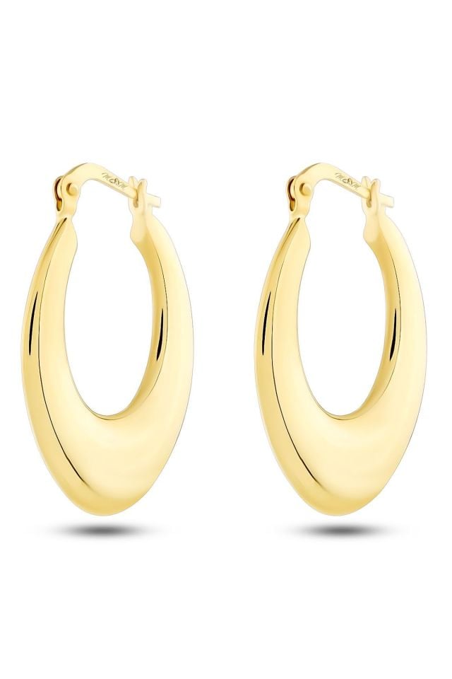 Prenses Pırlanta-Elips-14 Ayar Altın Küpe Modeli 2,20 gr