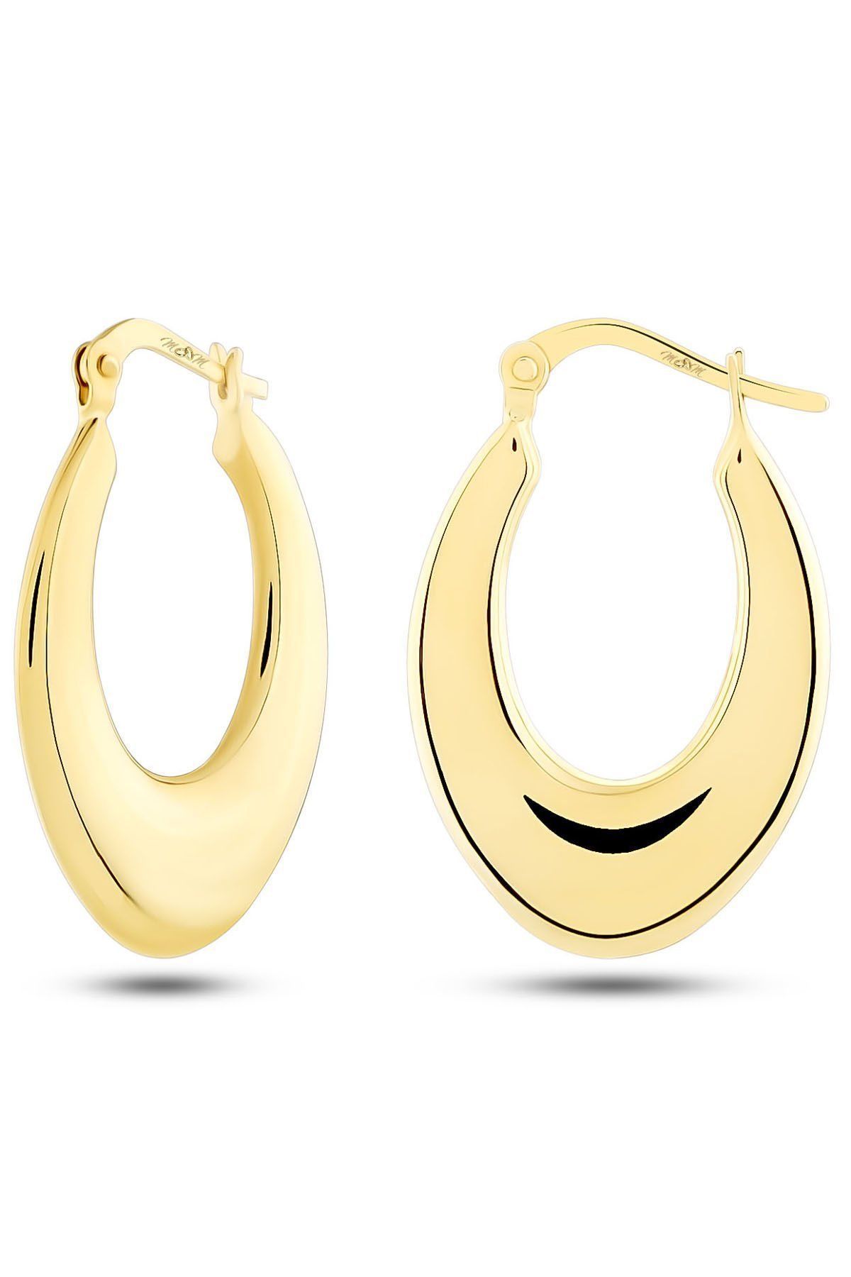 Prenses Pırlanta-Elips-14 Ayar Altın Küpe Modeli 2,20 gr