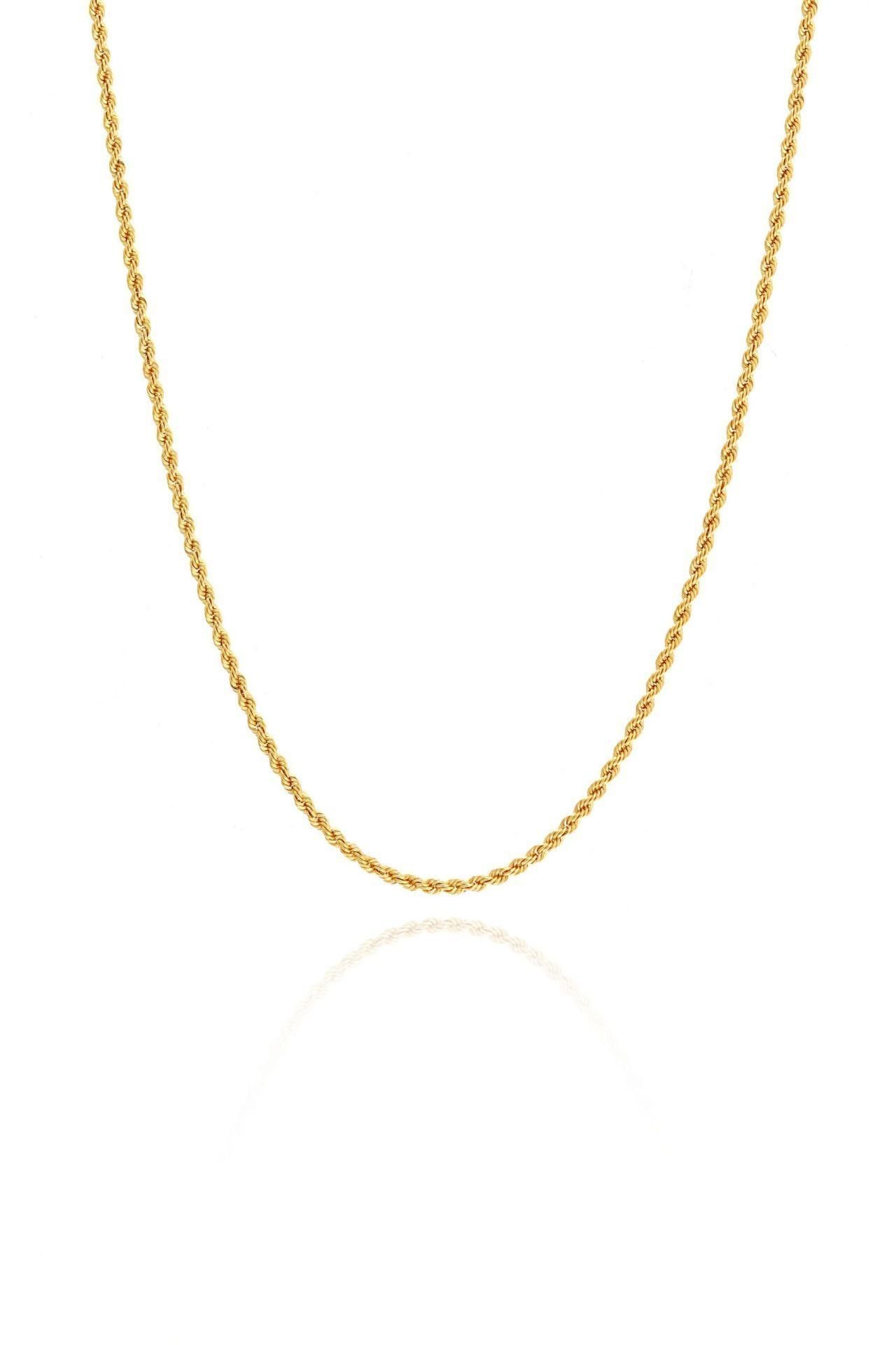 Prenses Pırlanta-100 cm Kadın 14 Ayar Altın Halat Zincir