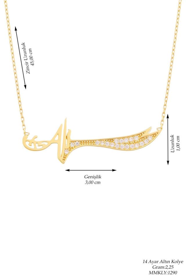Prenses Pırlanta-14 Ayar Altın Telkari Elişi Fantezi Zülfikar Altın Kolye Modeli