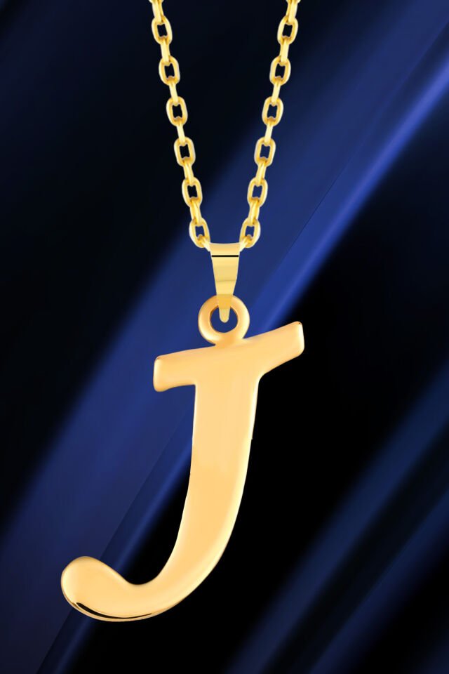 PRENSES PIRLANTA Kadın 14 Ayar Altın Harf Kolye El işi A & Z Harfi Altın Kolye Zincirli Harf Kolye 42 Cm J