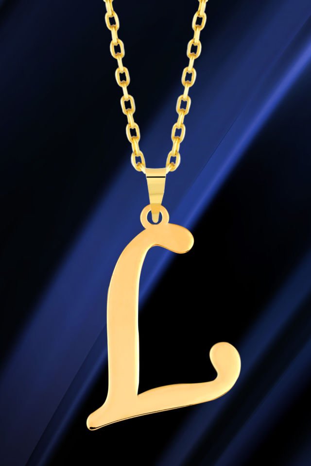 PRENSES PIRLANTA Kadın 14 Ayar Altın Harf Kolye El işi A & Z Harfi Altın Kolye Zincirli Harf Kolye 42 Cm L