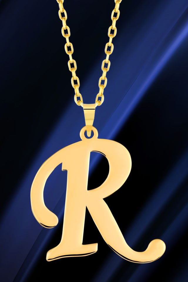 PRENSES PIRLANTA Kadın 14 Ayar Altın Harf Kolye El işi A & Z Harfi Altın Kolye Zincirli Harf Kolye 42 Cm R