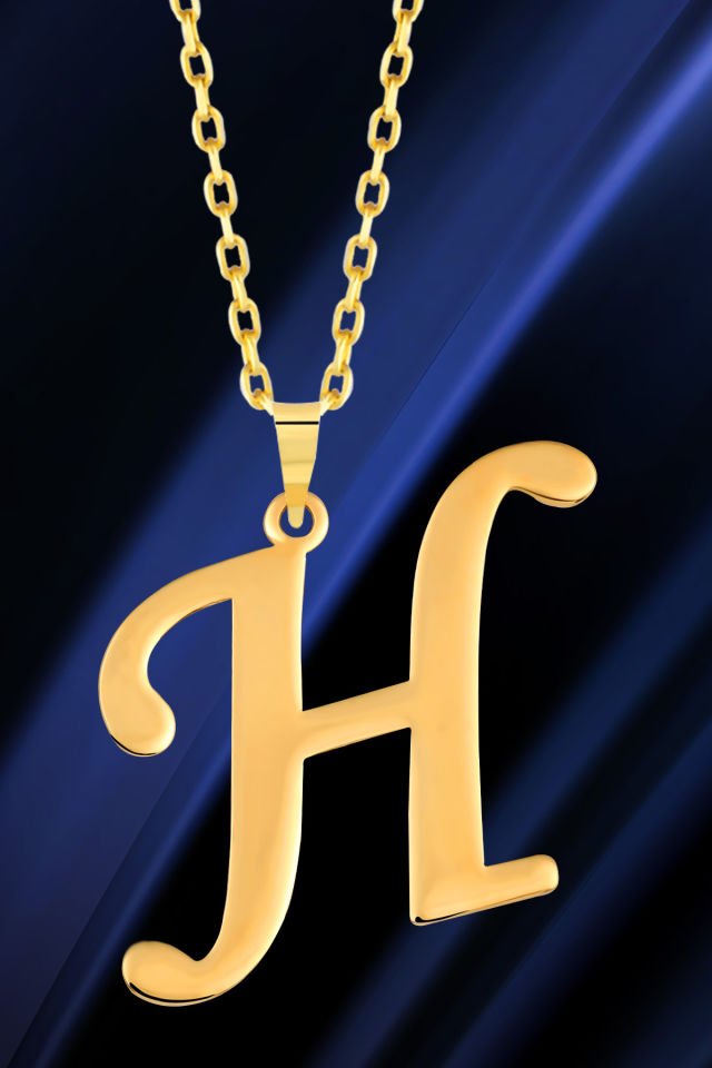 PRENSES PIRLANTA Kadın 14 Ayar Altın Harf Kolye El işi A & Z Harfi Altın Kolye Zincirli Harf Kolye 42 Cm H
