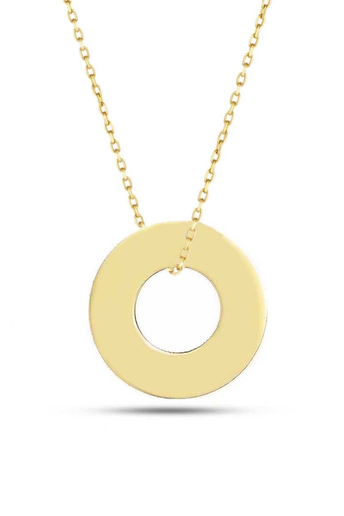 Prenses Pırlanta-14 Ayar Altın Halka Altın Kolye Modeli