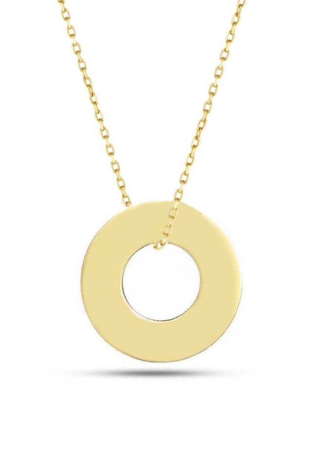 Prenses Pırlanta-14 Ayar Altın Halka Altın Kolye Modeli