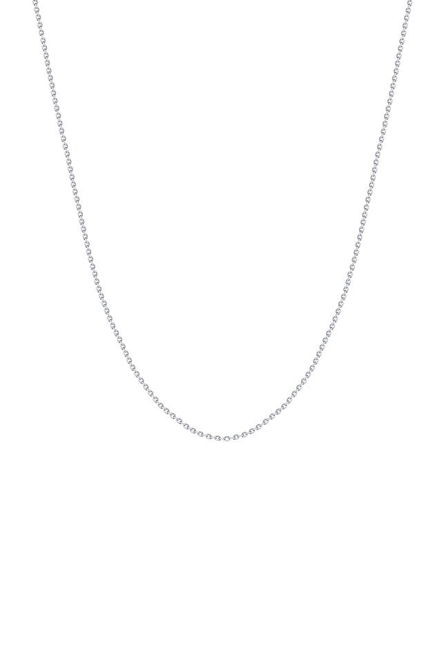 PRENSES PIRLANTA-Kadın 14 Ayar Altın Hayalet Zincir Kolye BEYAZ - 40 CM