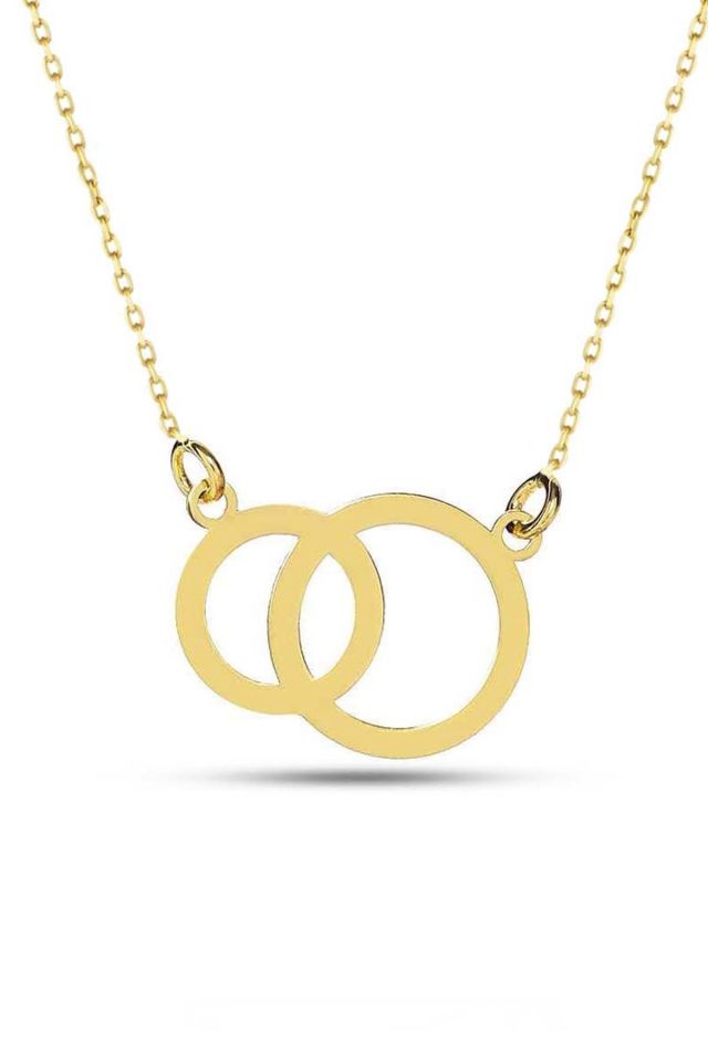 Prenses Pırlanta-14 Ayar Altın Halkalar Altın Kolye Modeli