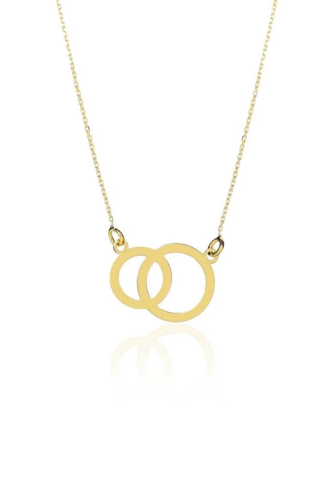 Prenses Pırlanta-14 Ayar Altın Halkalar Altın Kolye Modeli