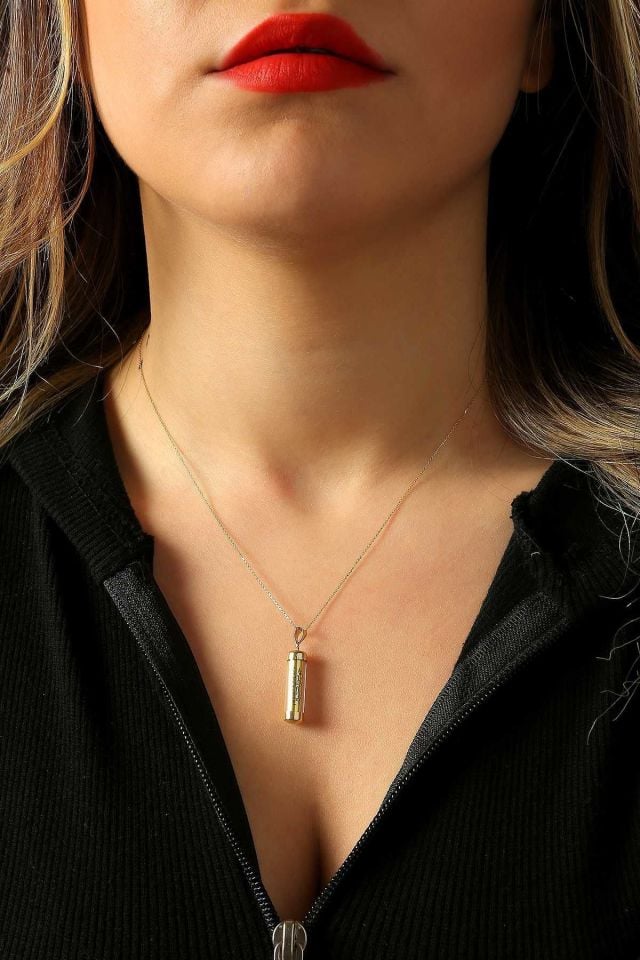 Prenses Pırlanta-14 Ayar Altın Cevşen Altın Kolye Modeli