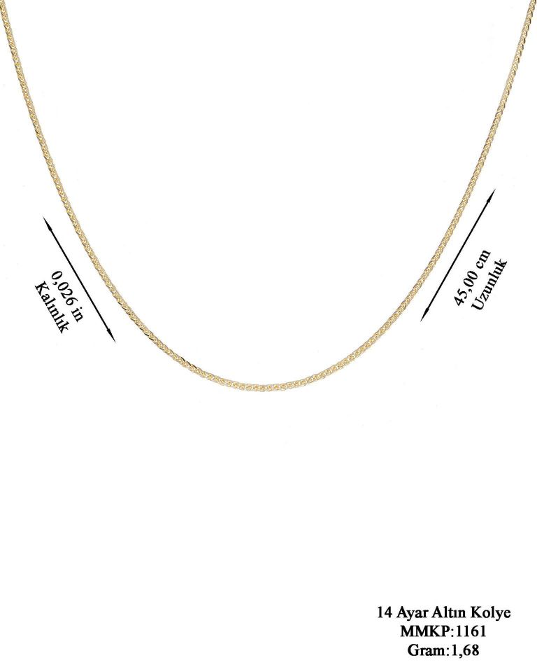 Prenses Pırlanta-14 Ayar Altın İtalyan Zincir