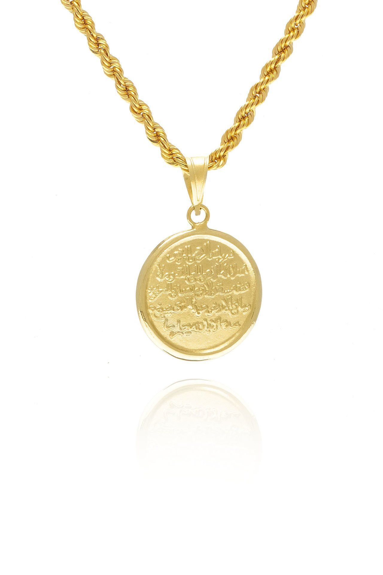 Prenses Pırlanta-14 Ayar Altın Halat Zincirli Altın Kolye Modeli