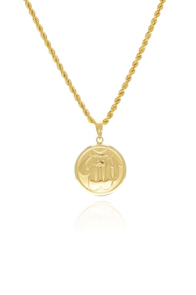 Prenses Pırlanta-14 Ayar Altın Halat Zincirle Birlikte Altın Kolye Modeli