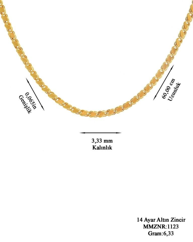 Prenses Pırlanta-14 Ayar Altın Pullu Zincir