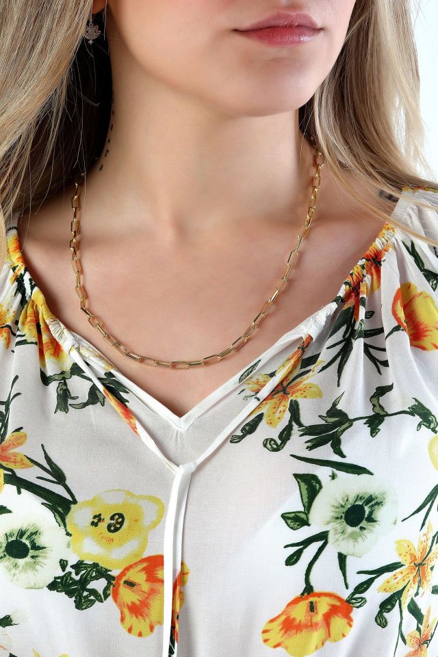 Prenses Pırlanta-14 Ayar Altın Kadın İtalyan Zincir