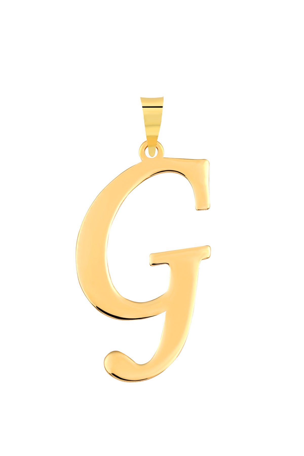14 Ayar Altın G Harfi Kolye Ucu El İşi Tasarım Harf Zincir Dahil Değildir