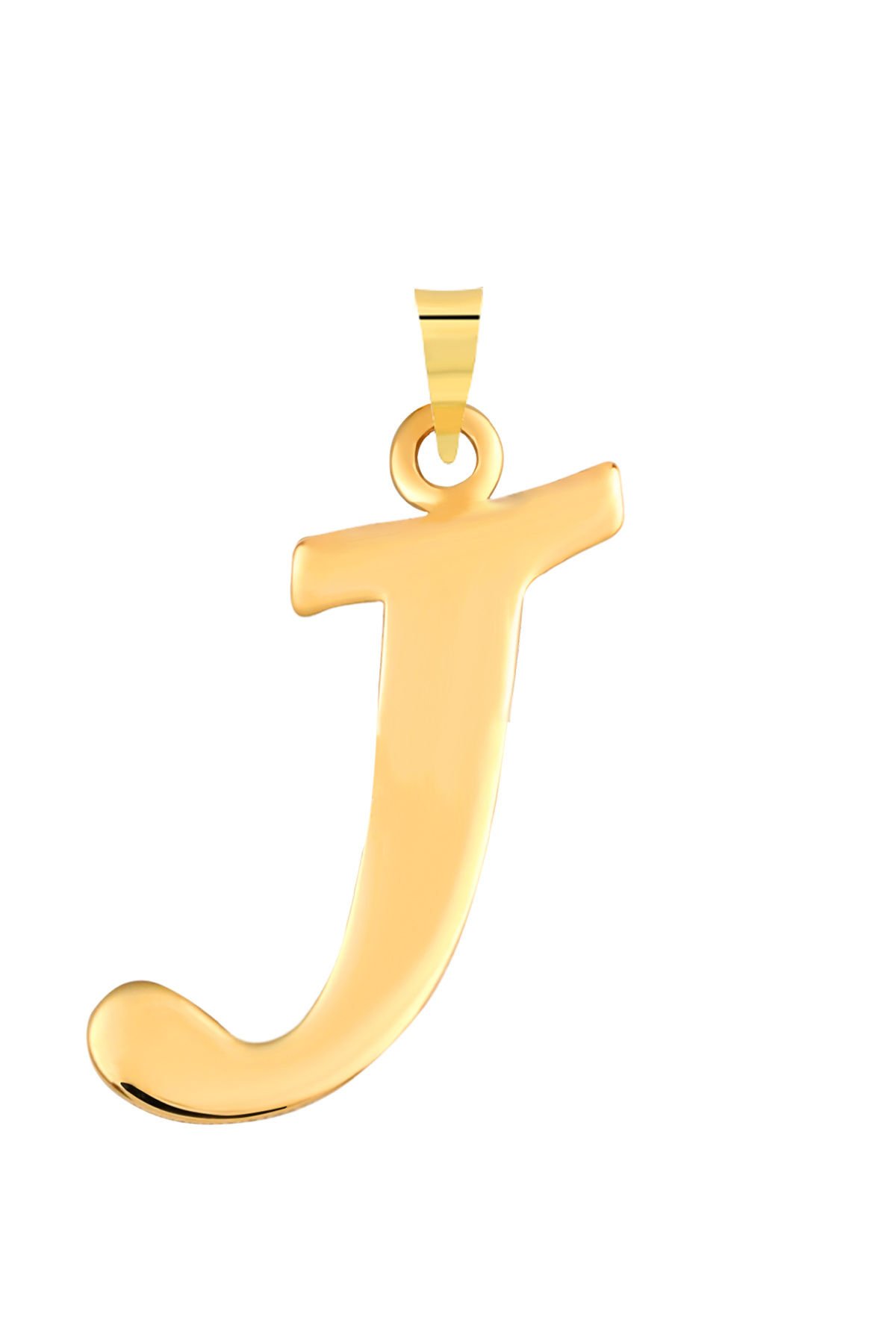 14 Ayar Altın J Harfi Kolye Ucu El İşi Tasarım Harf Zincir Dahil Değildir
