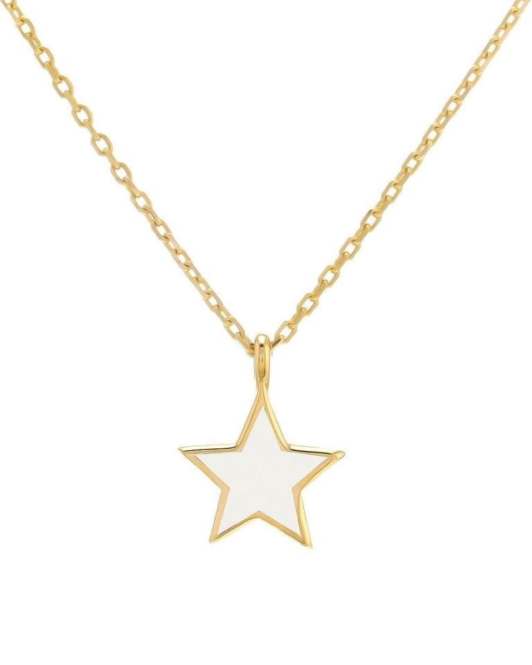 Prenses Pırlanta-14 Ayar Altın Yıldız Altın Kolye Modeli