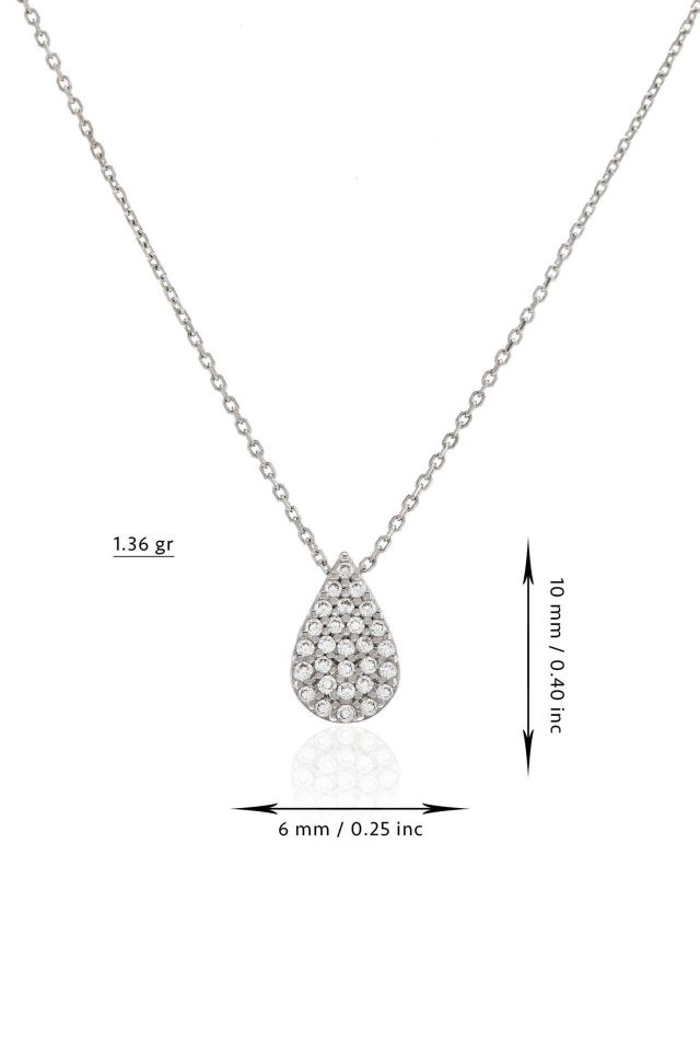 Prenses Pırlanta-14 Ayar Altın Damla Altın Kolye Modeli