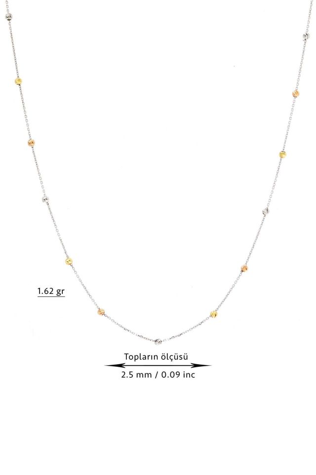 Prenses Pırlanta-14 Ayar Altın Altın Kolye Modeli