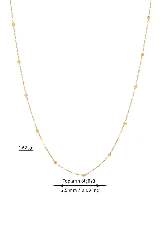 Prenses Pırlanta-14 Ayar Altın Altın Kolye Modeli