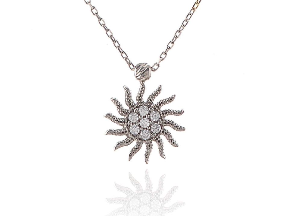 Prenses Pırlanta-Altın Kolye Modeli 14 Ayar Altın