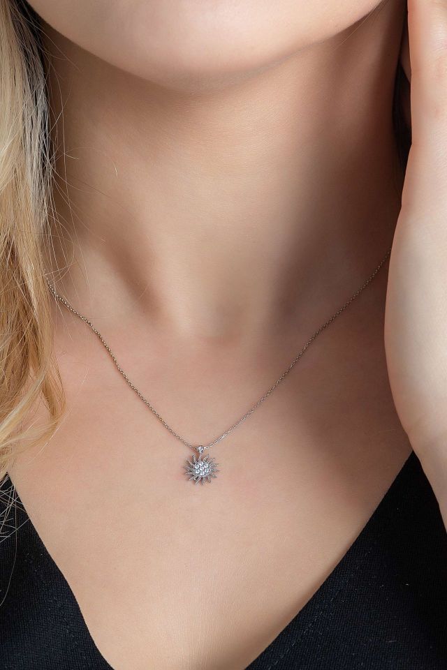 Prenses Pırlanta-Altın Kolye Modeli 14 Ayar Altın